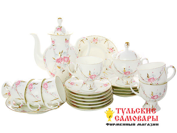 Сервиз кофейный ф. Классическая-2 рис. Галантный 6/20 Императорский фарфоровый завод фото 1 — Samovars.ru