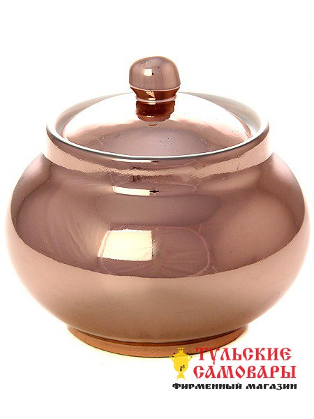 Сахарница медная с крышкой фото 1 — Samovars.ru