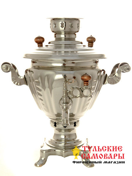 Электрический самовар 2 л никелированный арт. 103560 фото 1 — Samovars.ru