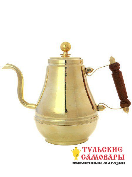 Латунный чайник 0,9 л Москва фото 1 — Samovars.ru